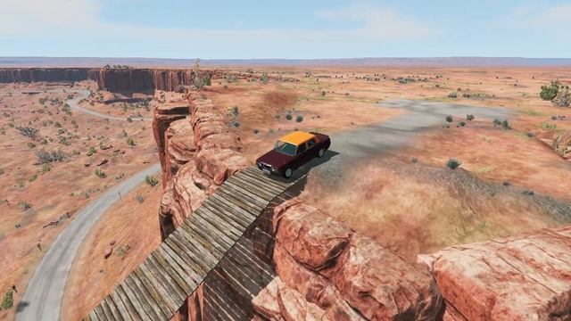 Mobil vs Suspension Bridge - BeamNG Drive смотреть онлайн