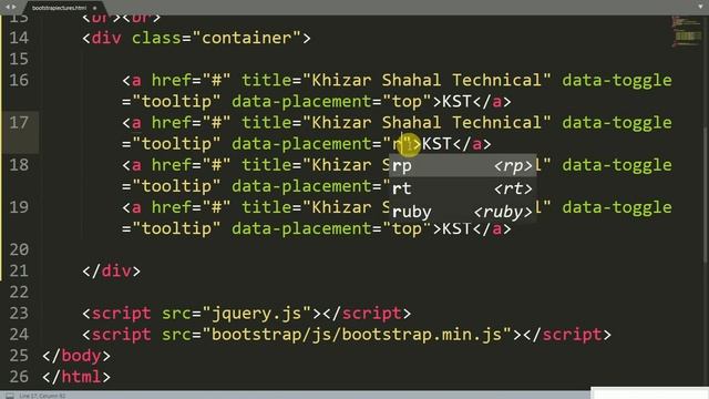 Lec # 30 Tooltip in Bootstrap 4 Urdu Hindi Tooltip With Jquery Code in Bootstrap 4 Create Tooltip I смотреть онлайн