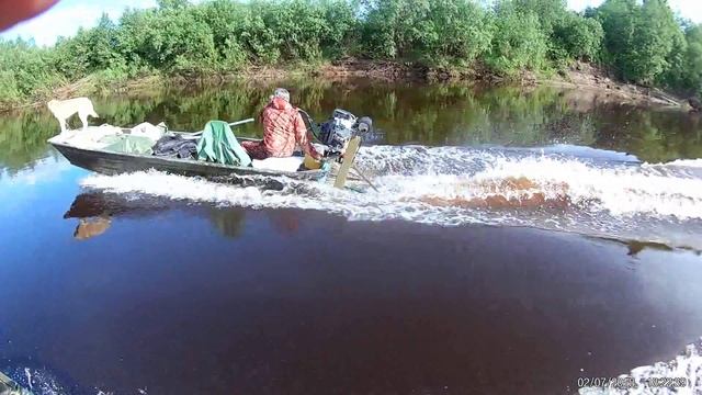 Река Вишерка, Колва , болотоход 22л.с. смотреть онлайн