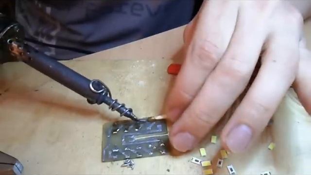 Пайка SMD светодиодов. смотреть онлайн