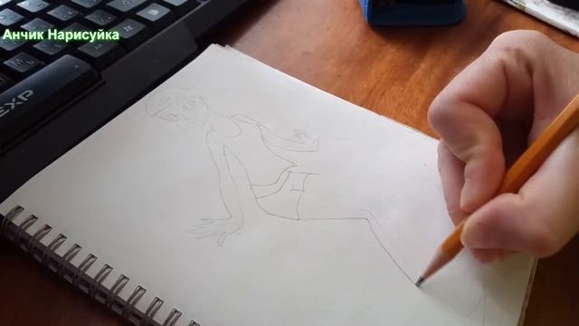 Нарисовать Девочку которая катается на скейте / Скейтбордистка смотреть онлайн