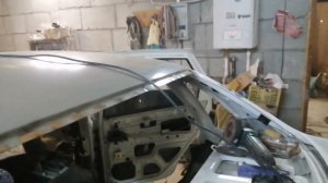 Перевертыш Lada гранта 1часть, замена панели крыши.