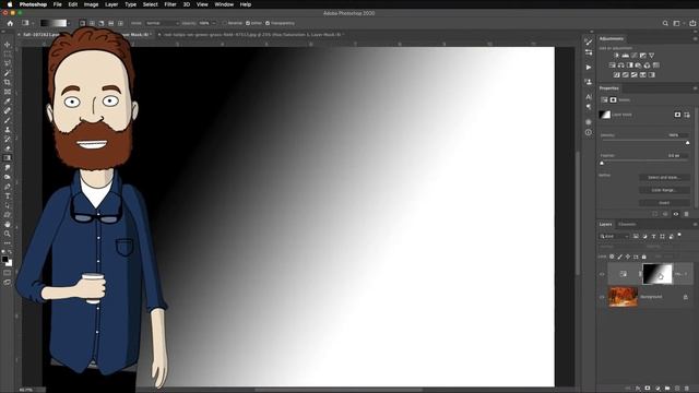 Gradient Mask and Color Change in Photoshop смотреть онлайн