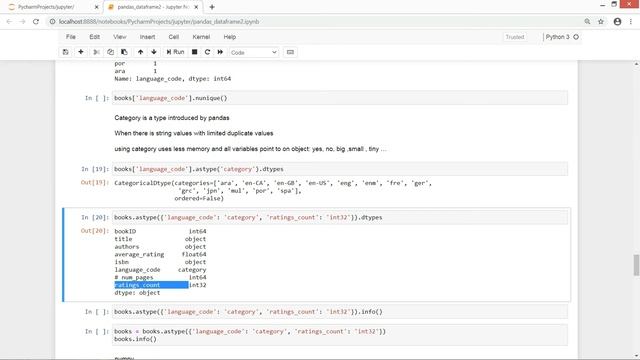 18- تغییر تایپ ستون های دیتافریم پانداس смотреть онлайн