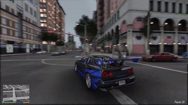Nissan Skyline GT-R R34 GTA V смотреть онлайн