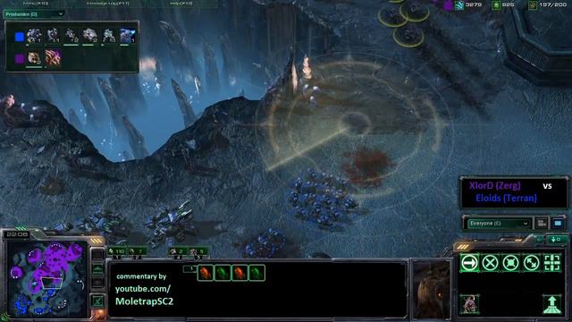 Starcraft 2: Eloids vs XlorD (Part 2) on Xel Naga Caverns смотреть онлайн