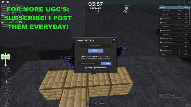 How To Get Emerald WARHAMMAR in Creature CHAOS (ROBLOX FREE LIMITED UGC ITEMS) смотреть онлайн