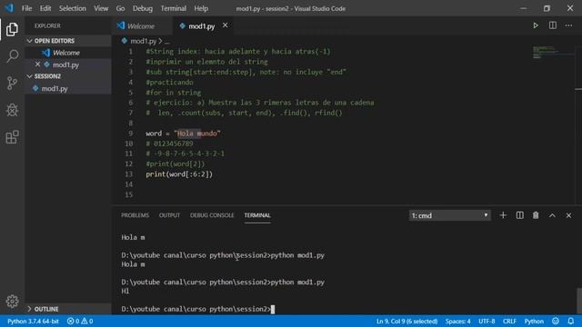 tutorial python - metodos con string смотреть онлайн