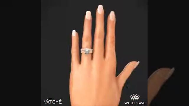 Vatche 1019 Royal Crown for Princess Diamond Wedding Set in Rose Gold on Hand смотреть онлайн