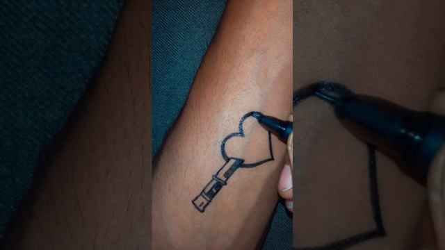 heart touching tattoo on hand #shorts смотреть онлайн