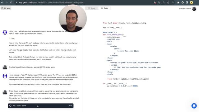How to build a web application with words with Lazy - Snake Game смотреть онлайн