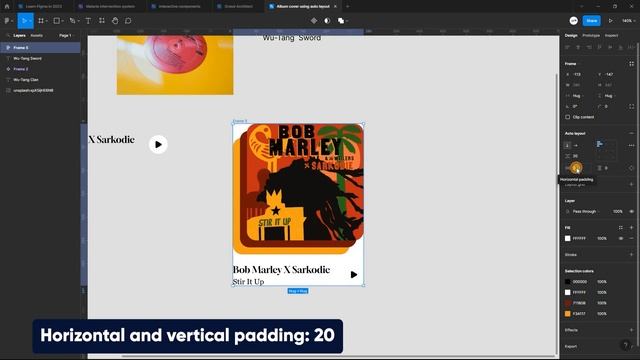 Album Cover Animation Using Auto Layout and Component Set смотреть онлайн