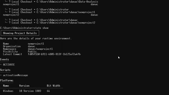 ActiveState Platform Demo: How to use the State Tool to activate/switch between projects смотреть онлайн