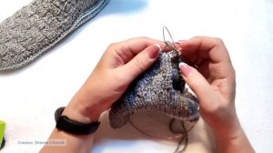 ?Мужские носки на 44-46 размер ➡️ МК! На двух спицах без шва на подошве ?