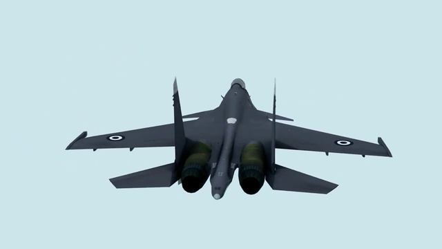 3Д модель самолета Су-30см. 3D model of the Su-30cm aircraft. смотреть онлайн