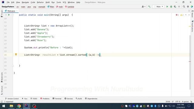How to sort list element using stream and compareTo | Java Programming смотреть онлайн