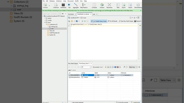 Studio 3T for MongoDB Atividade Banco de Dados 2 смотреть онлайн