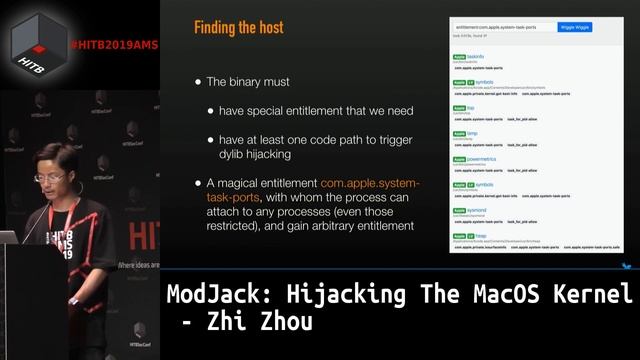 #HITB2019AMS D2T2 - ModJack: Hijacking The MacOS Kernel - Zhi Zhou смотреть онлайн