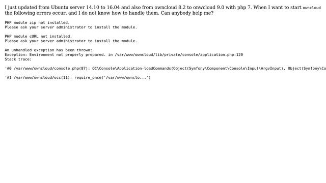 Ubuntu: Owncloud unclear error смотреть онлайн