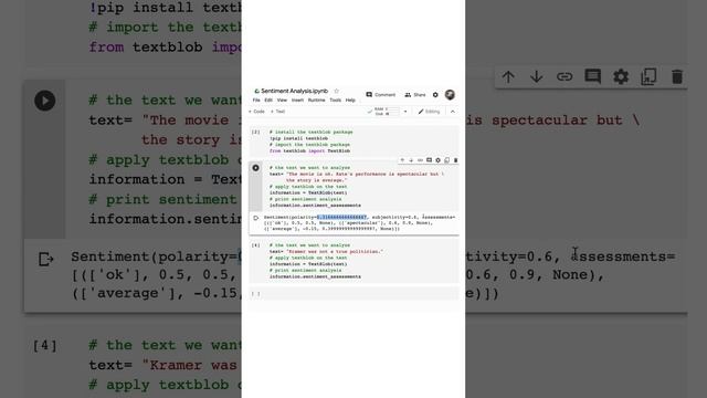 Sentiment Analysis in Python using TextBlob смотреть онлайн