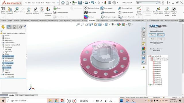 Solidworks DFMxpress Analysis Wizard Evaluate tool Complete Explanation in Hindi dfmxpress solidwor смотреть онлайн