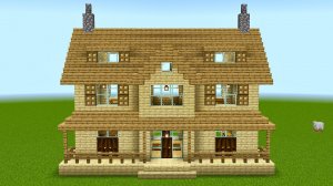 Майнкрафт - Как построить деревянный загородный дом. Minecraft