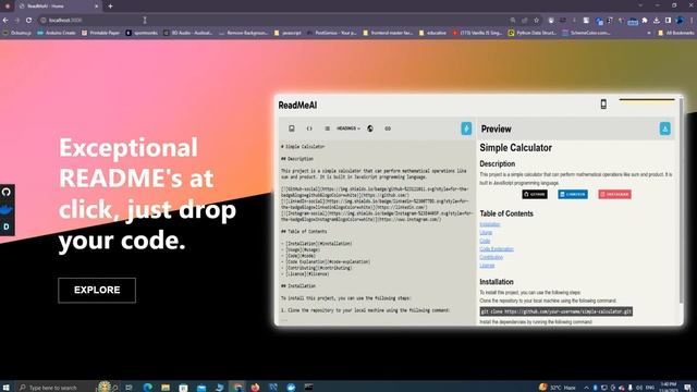 ReadMeAI - Create your project readme's efforlessly with AI. смотреть онлайн