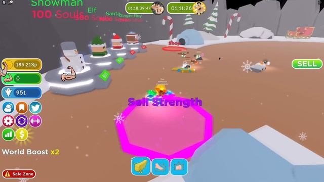 Я КУПИЛ 13 СТАДИЮ КАЧКА САНТЫ! НЕРЕАЛЬНАЯ СИЛА В СИМУЛЯТОР КАЧКА 2! ROBLOX смотреть онлайн