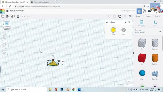 How To Make A 3D CHICKEN Using Autodesk Tinkercad [mcbotPH]