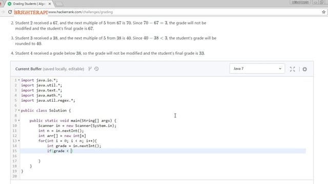 Hackerrank Solution - Grading Students Algorithms - Java version смотреть онлайн