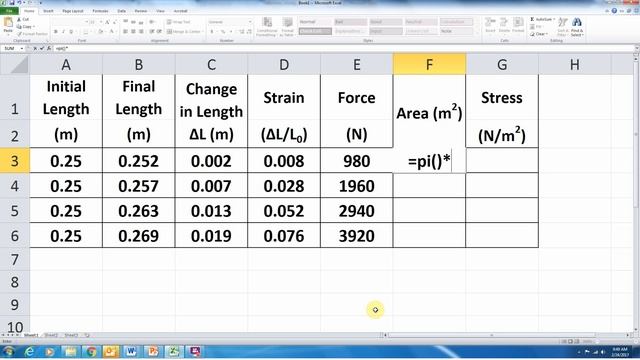 Determine Young's Modulus
