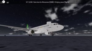 Перелёт в роблоксе S7 1230 Мурманск-Москва эконом класс.