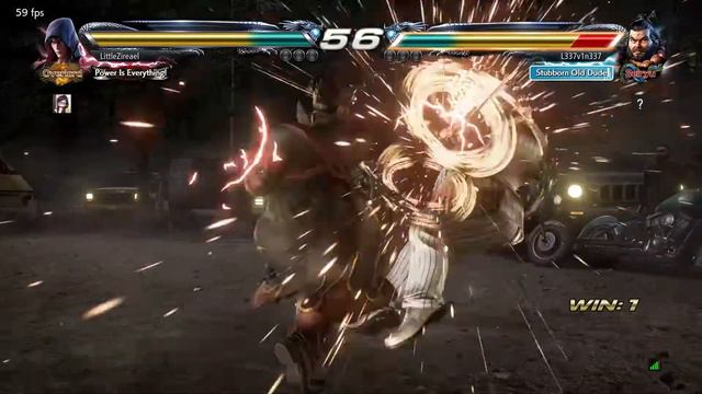 TEKKEN 7: Little Zireael (Jin) vs L337V1N337 (Ganryu) смотреть онлайн