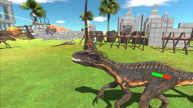 Modern Weapon Team vs Dinosaurs | Iron Man or Indominus Rex - Animal Revolt Battle Simulator смотреть онлайн