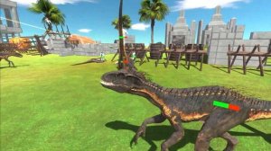 Modern Weapon Team vs Dinosaurs | Iron Man or Indominus Rex - Animal Revolt Battle Simulator