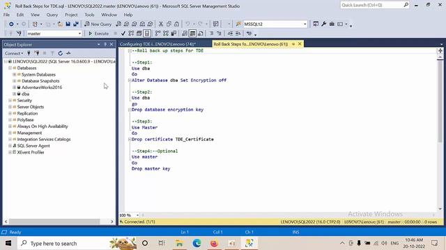 How To Configure TDE In SQL Server 2022 смотреть онлайн