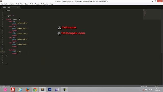 Php' de Sayfaları Switch Case Yapısı - Ders 12 смотреть онлайн