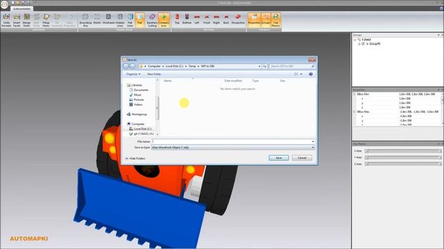 Convert SketchUp SKP to OBJ Alias file смотреть онлайн