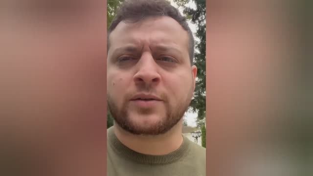 Киев. Украина.Владимир Зеленский экстренно обратился к народу Украины..mp4 смотреть онлайн