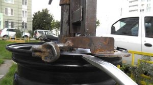 Самодельный шиномонтаж кривыми руками