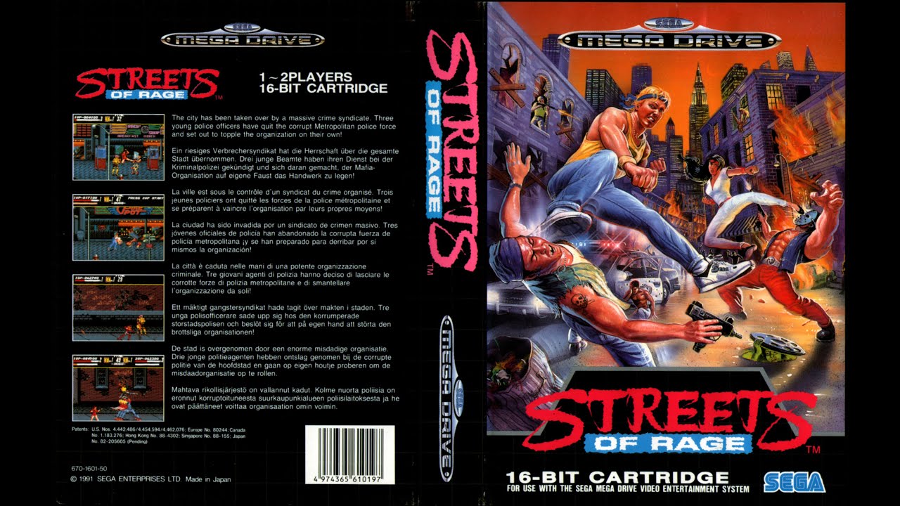 Sega Mega Drive 2 (Smd) 16-bit Streets of Rage 1 (Bare Knuckle) Полное прохождение
