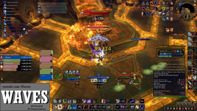 MESSY KEY King's Rest +19 Enhancement Shaman POV 8.3 | World of Warcraft | Waves смотреть онлайн