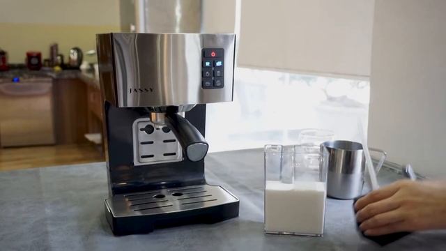19 Bar Espresso Machine & Cappuccino Maker with Milk Steamer - JASSY смотреть онлайн