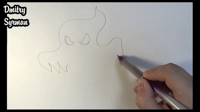 How to draw a ghost, Halloween stuff, pictures, characters смотреть онлайн