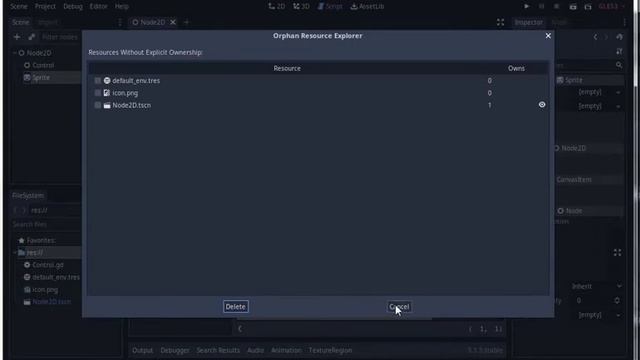 How to DELETE Scripts, Nodes, and Projects in Godot (v3.3.3) смотреть онлайн