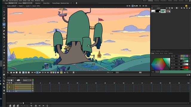 Как нарисовать красивый фон для мультфильма не умея рисовать смотреть онлайн