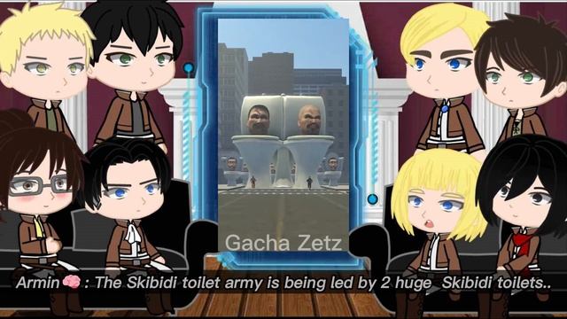AOT/Attack On Titan react to Skibidi Toilet | Gacha React смотреть онлайн