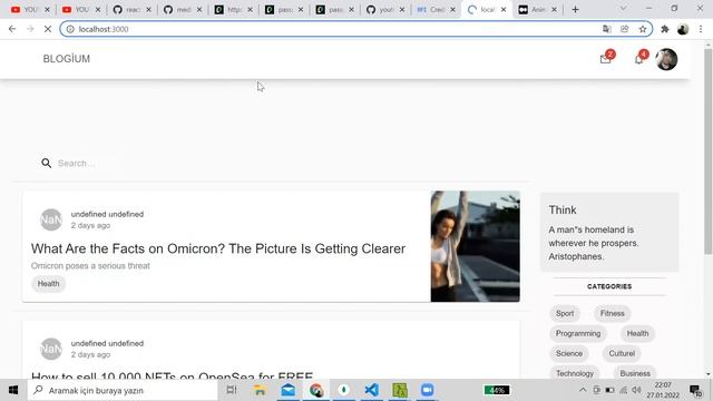 Node js Blog project demo смотреть онлайн