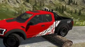 Тачки и лежачий полицейский против дерева - BeamNG Drive