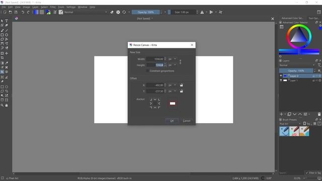 Krita How To Resize Canvas Size Tutorial смотреть онлайн